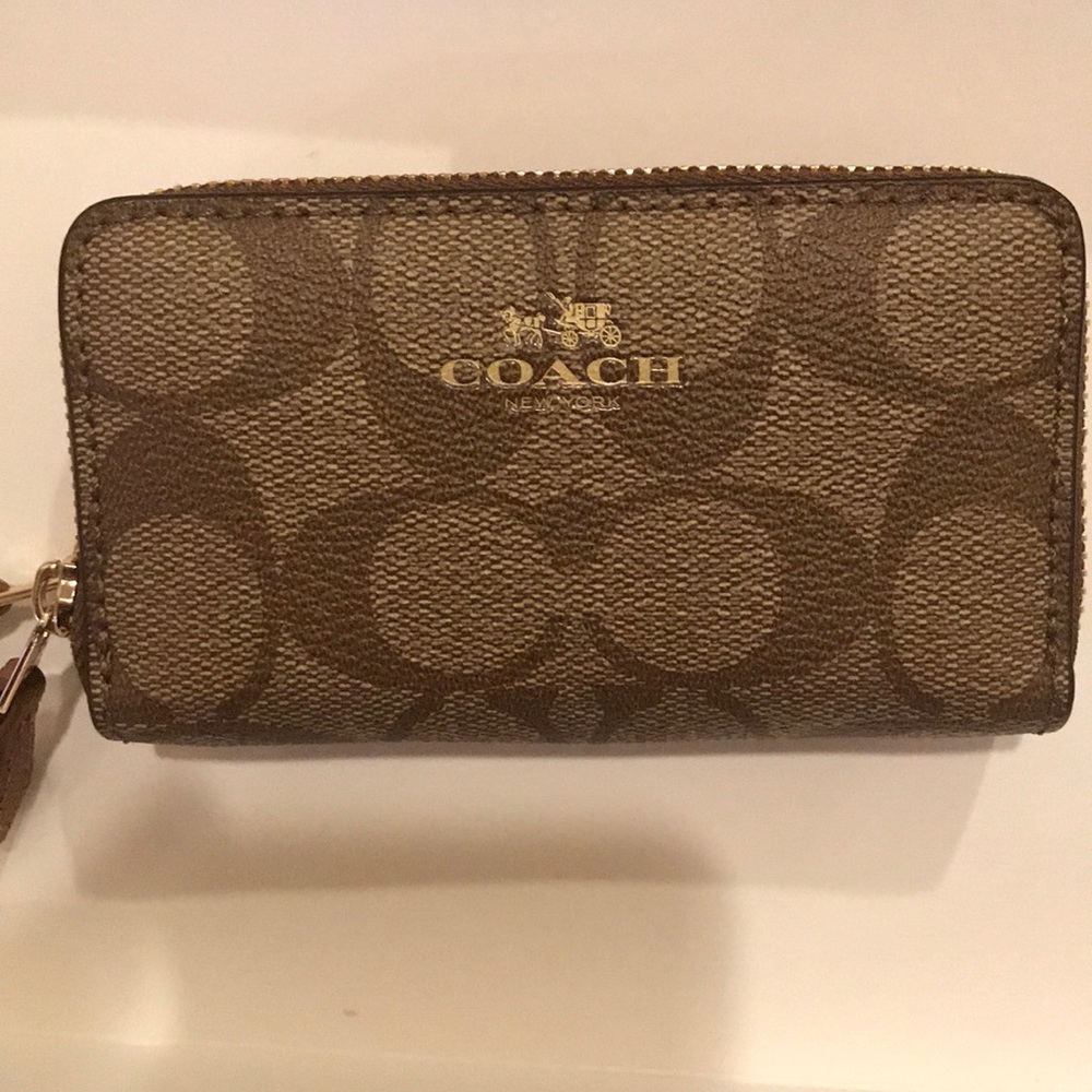 Coach Double Zipper Small Wallet